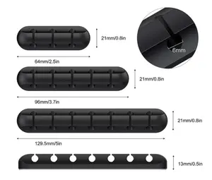 Bobinador de cable de silicona, tamaño Muil, color negro