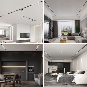 Rail de voie magnétique de profil en aluminium de lumière de voie magnétique de 48v pour le plafond <span class=keywords><strong>tendu</strong></span> - Product Image 6