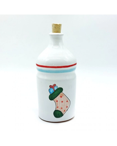Bouteille d'eau <span class=keywords><strong>de</strong></span> Noël en céramique festive avec bouteilles <span class=keywords><strong>de</strong></span> récipient d'huile d'olive en liège avec design graphique personnalisé pour huiles, <span class=keywords><strong>vinaigre</strong></span> - Product Image 1