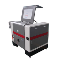 Machine de gravure laser CO2 pour mini-tampons en caoutchouc, refroidie par eau, CNC 60x40cm 540W