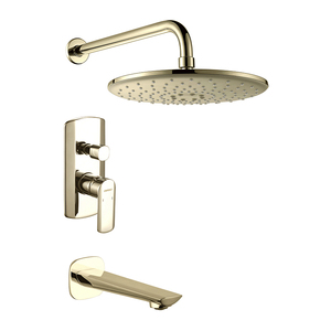 Sistema <span class=keywords><strong>Doccia</strong></span> Contemporaneo di Lusso Empolo per Hotel, Miscelatore <span class=keywords><strong>Doccia</strong></span> Moderno Cromato a Incasso a Parete con Getto Morbido Effetto Pioggia - Product Image 3