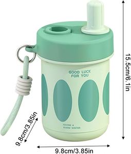 Insulated Travel Mug with Straw Lid 550ml Portable Stainless Steel Coffee Tumbler Reusable Eco-Friendly Water <b>Cup</b> for Office - Product Image 2