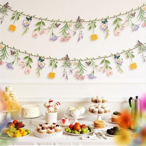 Guirnalda Decorativa de Flores Silvestres de Jardín de Ensueño DAMAI, Pancarta de PVC para Bodas, Picnics, Fiestas de Cumpleaños, Uso en Interiores - Product Image 3