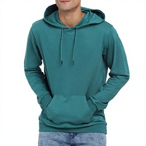 Men's Regular Fit 400gsm Heavyweight Cotton Garment Dyed Sweet Pullover Hoodie Custom Blank Fleece Solid - Product Image 1
