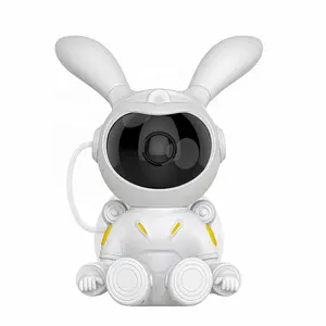 هدية طفل أرنب القمر مصباح الإسقاط الذكي 3D رائد فضاء مصباح الليل سباورمان ضوء السماء نجم الإسقاط أرنب ضوئي