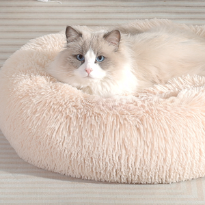 Venta caliente de felpa suave y calmante Donut cama de perro moda goteo lavable <span class=keywords><strong>Extra</strong></span> grande perro sofá gato cama redonda para mascotas - Product Image 5