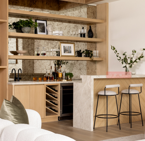 CBMMart 2025 Vente en gros de villas de luxe Armoires de cuisine modulaires en bois en forme de L Armoire de rangement d'usine Foshan - Product Image 4