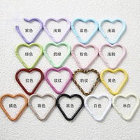 naona, grande boucle à ressort en alliage avec motif cœur, finition peinture pulvérisée, pour la randonnée, pendentif de sac, porte-clés, anneau, accessoire DIY