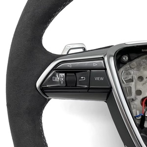 Volant en cuir Alcantara personnalisé pour <span class=keywords><strong>Audi</strong></span> B9 R8 A3 A4 A5 S4 S3 S5 A6 A7 A8 Q3 Q5 Q7 Q8 TT S6 RS6 RS7 S7 - Product Image 4
