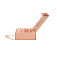 Paquet de boîtes à perruque rectangulaires de luxe avec LOGO personnalisé boîte d'emballage d'extension de cheveux en paquet de satin doublé avec ruban
