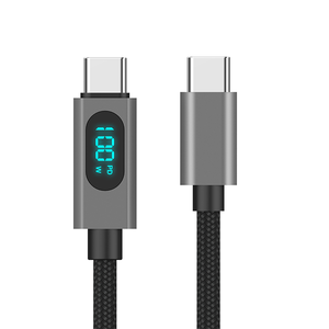 <span class=keywords><strong>สาย</strong></span> USB อัจฉริยะแบบพกพา100วัตต์5A <span class=keywords><strong>ชาร์จ</strong></span>เร็วสำหรับโทรศัพท์มือถือซัมซุง Type-C พร้อมแจ็กเก็ตไนลอนความยาว1ม. สำหรับการใช้งานในคอมพิวเตอร์ - Product Image 2
