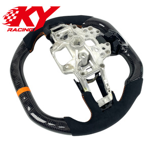 Volant personnalisé en fibre de carbone à dessus/bas plat pour Ford Shelby V8 Super Snake Mach1 Mustang S550 GT350 GT500 Coupé 2015-2023 - Product Image 3