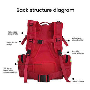 Multifunctional Backpack Outdoor Cycling Hiking Bag Fire Emergency Survival <b>Kit</b> Wear Resistant Oxford Cloth First Aid Medical - Product Image 3