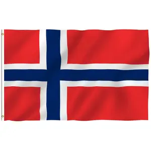 中国供給卸売耐久性ポリエステルダブルステッチノルウェーNordmann国旗フェードプルーフ鮮やかな色ノルウェー国旗