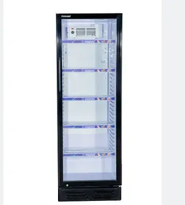 Kulkas dengan pintu kaca untuk tampilan minuman dan tampilan komersial kulkas dan freezer supermarket