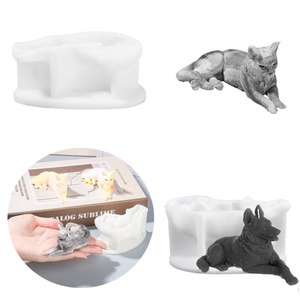 Molde de silicona 3D DIY de resina para velas con forma de animales (gato, perro) para decoración del hogar, molde para velas aromáticas al por mayor - Product Image 3