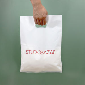 Wholesale Use 100pcs Carry Eco-friendly High Quality PE T-Shirt Plastic Packing Bags Folding <strong>Trolley</strong> Clothes <strong>Shopping</strong> Bags - Product Image 1