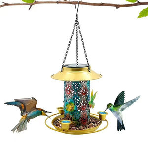 Usine En Gros Mangeoire À Oiseaux Lumière Solaire Décoration Extérieure Éclairage De Jardin Lumière Solaire Suspendue Pendentif Lampe Solaire Jardin - Product Image 4