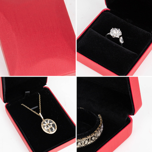 Zebopak Luxury <b>Red</b> <b>Silk</b> Textured Jewellery Box Set with Necklace Ring Bangle Pendant Storage Case Gift Packaging Supplier - Product Image 4