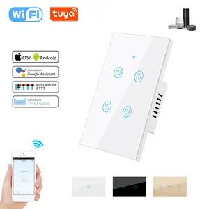 118 Type Eu/UK Standard Wifi Tuya Zigbee Homekit Smart Switch Wireless APP Touch Glass Smart Switch 1/2/3/4 Gang Smart Switch