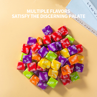 Bonbons suisses aux fruits mélangés, emballés individuellement, carrés, colorés, moelleux, vente en gros