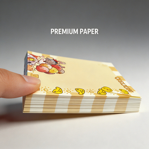 Blocs-notes Kawaii personnalisés avec motif fromage, design coloré, papeterie non-adhésive pour notes et messages - Product Image 4