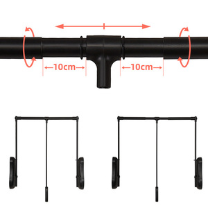 Nouveau produit : <span class=keywords><strong>Tringle</strong></span> <span class=keywords><strong>de</strong></span> <span class=keywords><strong>penderie</strong></span> réglable en fer avec levier manuel, capacité 30 kg - Product Image 3