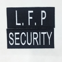 Patch de sécurité brodé thermocollant pour uniforme, en tissu sergé, emblème brodé, badges de sécurité - Prix usine