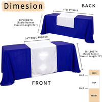Chemin de table extensible en spandex avec logo d'entreprise, couverture de nappe personnalisée de 6 pieds pour événements de salons professionnels Publicité en plastique personnalisée
