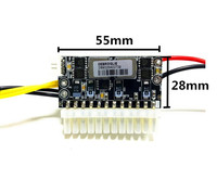 Alta potencia 300W 12V 6Pin macho entrada DC-ATX pico PSU Pico ATX interruptor PSU 24Pin MINI ITX DC ATX PC fuente de alimentación