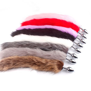 BDSM الفولاذ المقاوم للصدأ Foxtail المعادن المكونات الشرج اللعب الجنسية للمؤخرة للعب الأدوار الدعائم الذيل الشرجي - Product Image 2