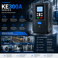 Convertisseur de fréquence AC industriel KE300A monophasé/triphasé 220V-380V avec écran LCD pour pompes, ventilateurs, convoyeurs et automatisation d'usine