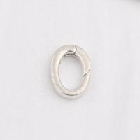 Argent brut S925 argent Sterling ouvrable ovale mousqueton Clip crochet anneau homard fermoir boucle connecteur bijoux accessoires