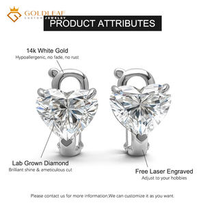 Pendientes de Diamantes con Corte Corazón de 6 Quilates, Chapados en Oro de 14K, IGI DEF VVS, de Goldleafgem Jewelry, Regalo para Mujeres - Product Image 6