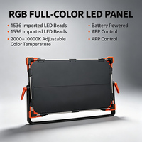 Projecteur vidéo LED RVB pleine couleur JIXIO 300W 2000-10000K CCT réglable, contrôle par application, alimenté par batterie, en alliage d'aluminium, pour usage mondial