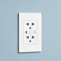 Interruptor Doble Retro Vintage Tailandés de 2 Posiciones, 10A 250V, Interruptor de Palanca de Latón con Base de Porcelana/Cerámica, Decoración para el Hogar