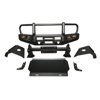 Pare-chocs avant en acier robuste pour 4Runner SUV 4x4 tout-terrain 2019, barres de protection avec treuil et feux LED