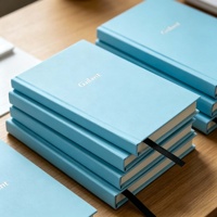 Échantillon gratuit carnet de notes personnalisé en tissu de lin carnet de notes à couverture rigide Journal de réflexion quotidien pour livres de remerciement