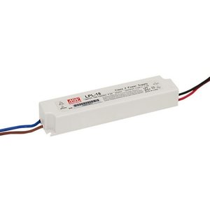 Convertisseur AC/DC à sortie unique à tension constante Mean Well Lpl-18 18W 24V pour LED, 750 mA, entrée 110V - Product Image 1