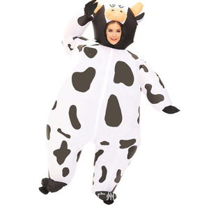 Disfraz de mascota inflable Unisex para adultos de Halloween, disfraz de fiesta de conejo, vaca, Rana, payaso - Product Image 3