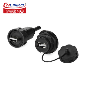 Bảng điều khiển bằng nhựa gắn kết ổ cắm không thấm nước <span class=keywords><strong>USB</strong></span> kết nối USB2.0 Nam sang nữ bảng điều khiển ổ cắm <span class=keywords><strong>USB</strong></span> sạc Ổ cắm nam cnlinko IP68 - Product Image 6