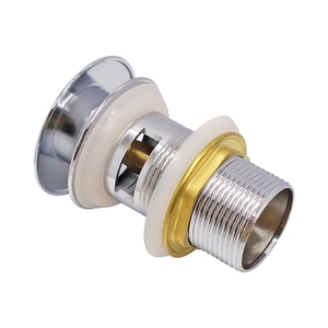 Universal Push Down Wash Basin Waste Drain Filter Brass With Anti-Clogging Hair Catcher <strong>Basket</strong> for <strong>UK</strong> Market - Product Image 5