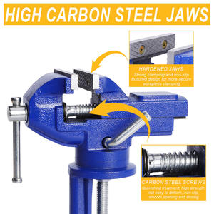 Multi-functional Portable 360° Swivel Base <b>Clamp</b> on Vice/<b>Table</b> Vise for Woodworking Cutting Conduit Drill Universal <b>Table</b> Vise - Product Image 3