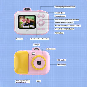 กล้องถ่ายรูปมินิ 1080P HD พร้อมกระดาษพิมพ์ภาพทันที ของขวัญสำหรับเด็ก กล้องพิมพ์ภาพดิจิทัลสำหรับเด็ก กล้องเซลฟี่แบบใช้แล้วทิ้ง - Product Image 5