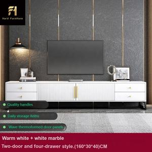 Nouveaux tiroirs de rangement en bois noir et or de haute qualité Supports TV Meubles de salon d'appartement - Product Image 3