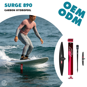 ชุดวิงฟอยล์คาร์บอนไฮโดรฟอยล์ SURGE 890 พร้อมเสาอลูมิเนียมสีแดง ควบคุมได้ไว สำหรับเล่นเวฟฟรีไรด์ ประสิทธิภาพสูงในการฟอยล์ - Product Image 1