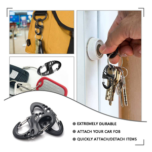 Anahtarlıklar klip S karabina Biners plastik yaylı kancalar toka açık Paracord arazi Yard anahtarlık anahtarlık klipler DIY zanaat kitleri - Product Image 6
