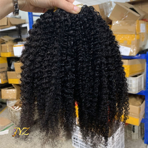Estensioni per <span class=keywords><strong>Capelli</strong></span> Morbide 100% <span class=keywords><strong>Capelli</strong></span> Umani, 100 Ciocche, Effetto Piuma, <span class=keywords><strong>Ricci</strong></span> <span class=keywords><strong>Afro</strong></span> Kinky per Uncinetto - Product Image 1