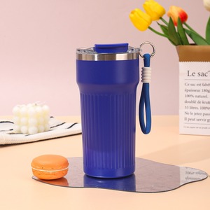 304 Stainless Steel Coffee <b>Cup</b>, Simple yet Stylish Insulated Water <b>Cup</b>, Large Capacity Outdoor Double Drinking <b>Straw</b> <b>Cup</b> - Product Image 3