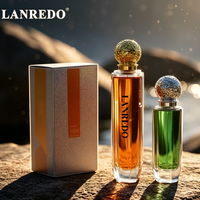 Nuevo y Elegante Frasco de Perfume Cilíndrico de 30ml 50ml 100ml, Botella de Perfume Vacía de Vidrio Transparente con Tapa de Bola y Caja de Regalo